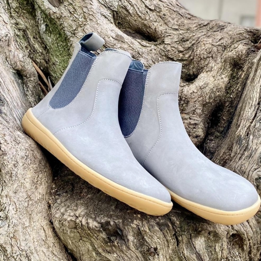 Vivo Barefoot Light Gray Ankle Boots